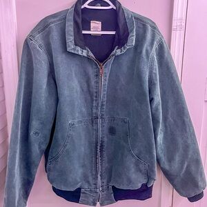 Vibtage Carhartt J150 HTG Men's L Large  Active Jacket Lined Hooded Green